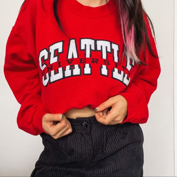 Vintage Seattle University Crewneck Sweatshirt - Picture 1 of 3